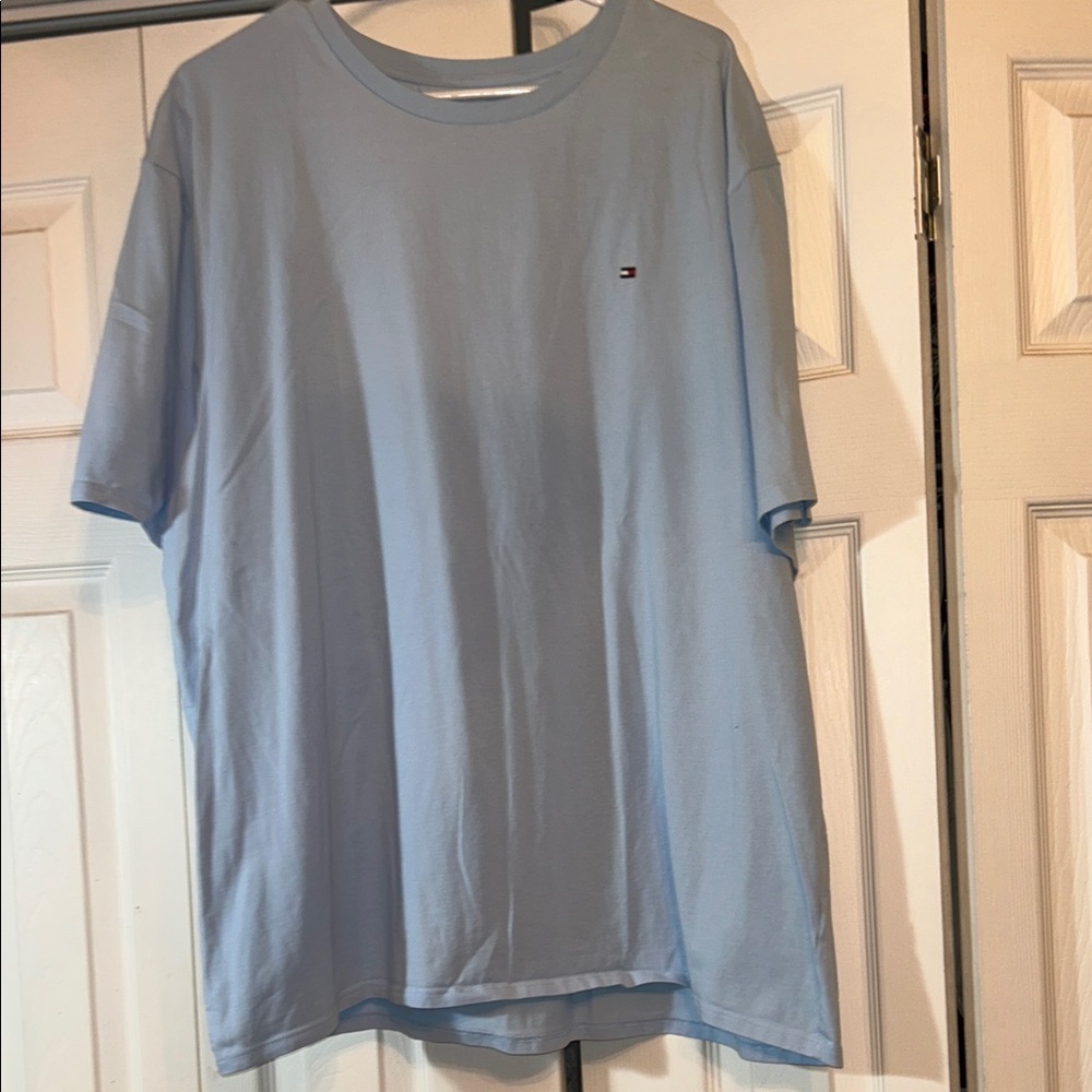 Men's Light Blue Tommy Hilfiger T-Shirt